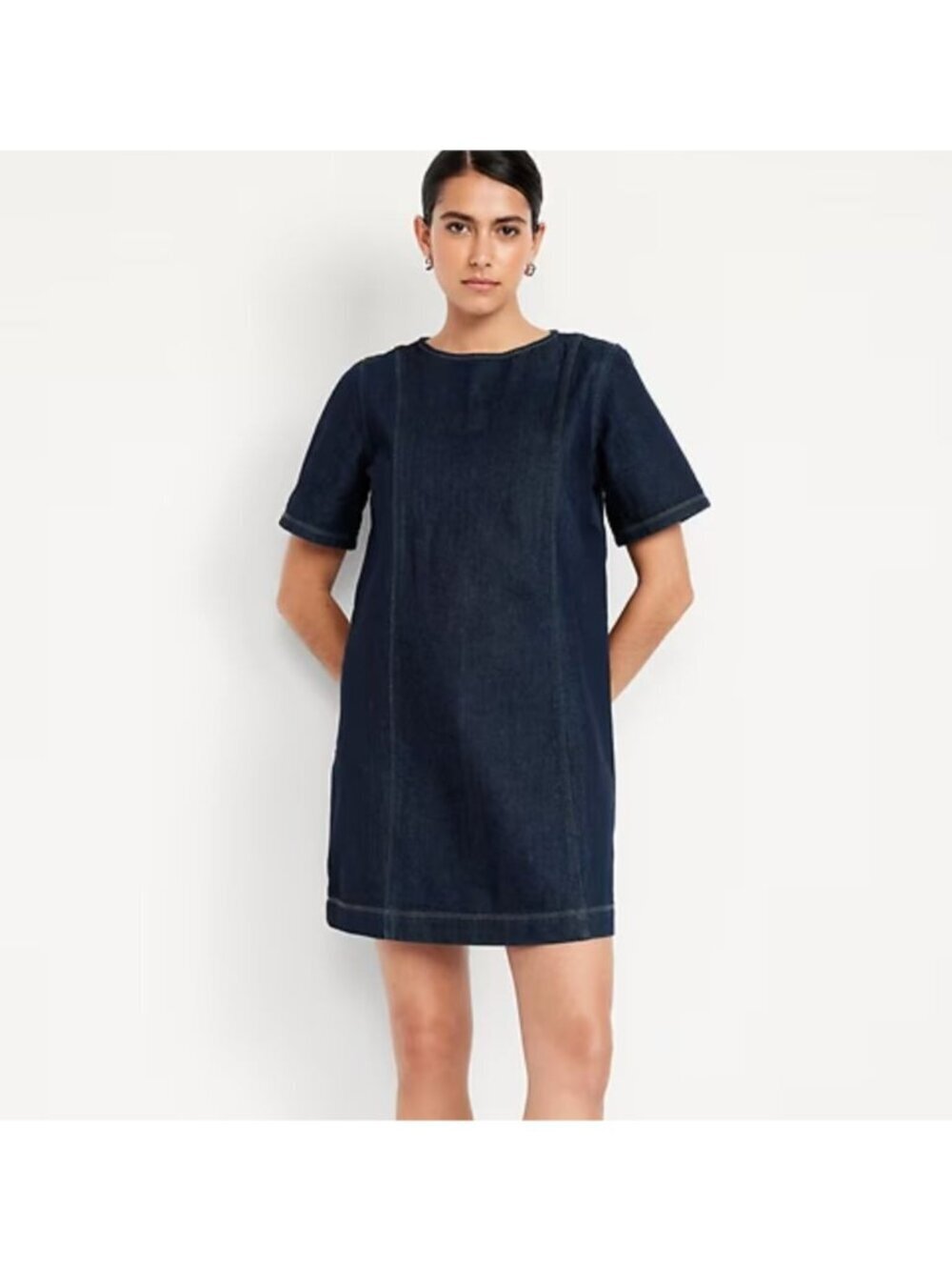 Old Navy Denim Mini Dress Dark Wash Size S Short Sleeve